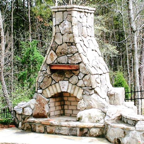 Outdoor Stone Fireplace By Shane Leblanc