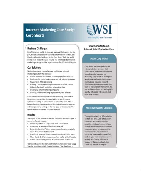 8 Marketing Case Study Templates Free Sample Example Format