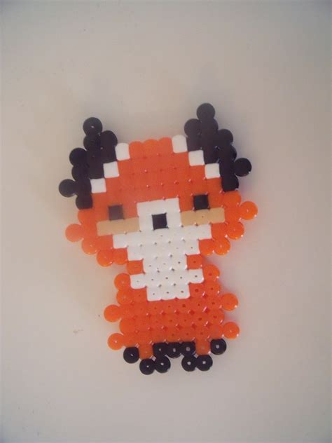 Cute Fox Hama Beads By Thea A Diy Perler Bead Crafts Perler Bead Art