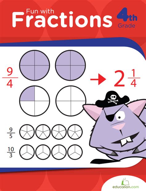 Fun With Fractions 4th Grade Learn English For Kids