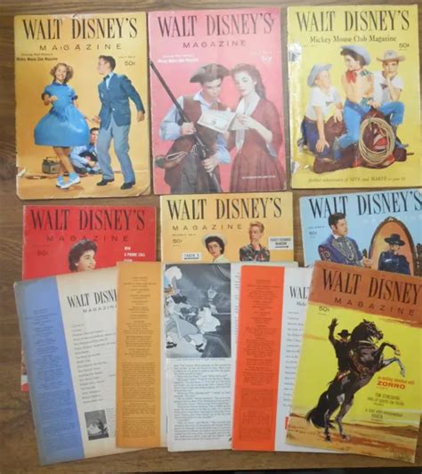 11 1950s Walt Disneys Mickey Mouse Club Magazines Zorro Annette