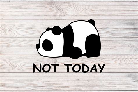 Lazy Panda Svg Memes Print Silhouette Panda Silhouette Svg Etsy
