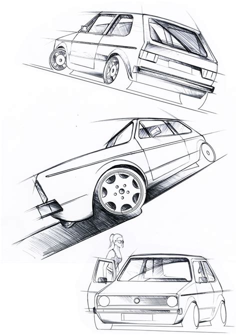 l g h t car design sketch car sketch volkswagen golf volkswagen transporter car art art
