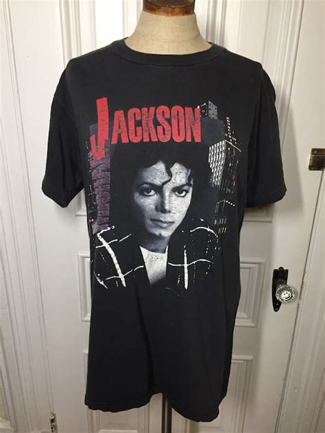 Vintage S Michael Jackson Bad Tour Concert Tshirt Gem