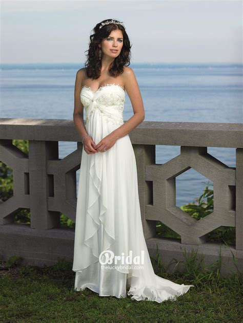 The high neckline and lace bust give a timeless glamour to make this evening dress a classic choice.this gorgeous a line evening dress is perfect for all formal occasions, from evening party, cocktail, weddings to prom. Strapless Beach Wedding Dresses: Exotic and Sexy Beach ...
