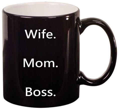 11 Oz Laser Engraved Mom Boss Mug