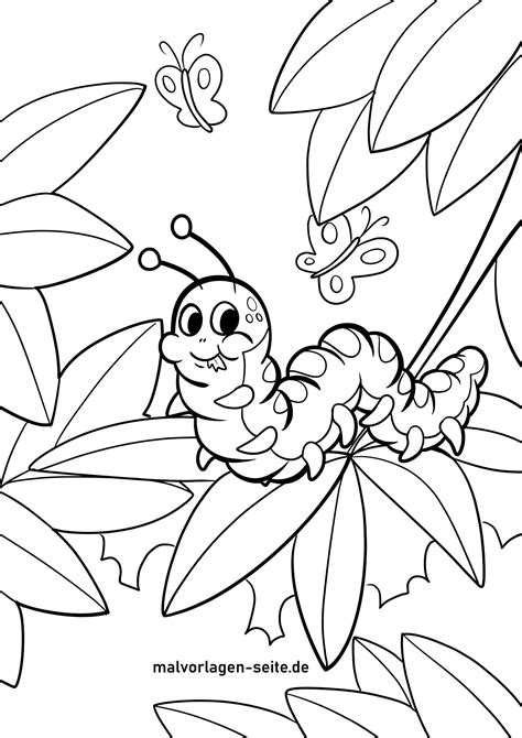 Caterpillar Coloring Pages For Preschool