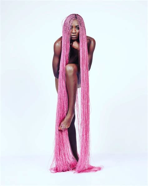 Us Based Nigerian Model Rocks World S Longest Wig Celebrities Nigeria