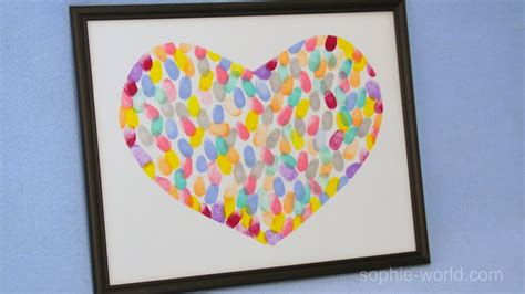How To Make A Fingerprint Heart Painting Sophies World Youtube