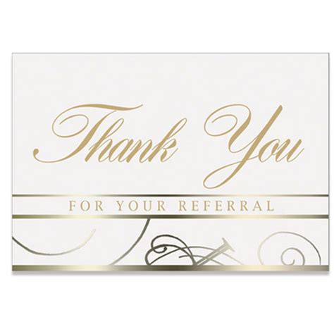 White Referral Thank You Card Corporate Specialties