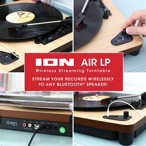 Buy Ion Audio Air Lp Vinyl Record Player Bluetooth Turntable With