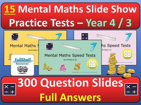 Mental Maths Tests Year 4 Teaching Resources