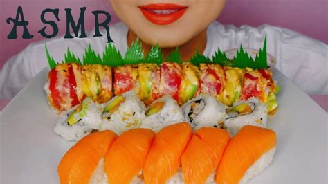 Asmr Sushi Sashimi Platter Mukbang No Talking Eating Sounds D