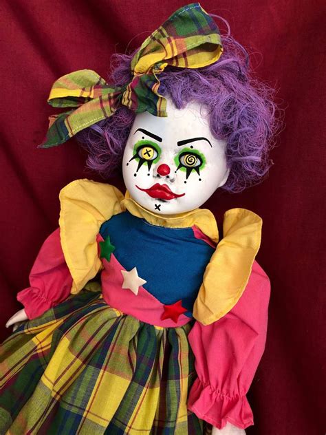 Ooak Punky Brewster Clown Creepy Horror Doll Art By Christie Creepydolls Horror Dolls Gothic