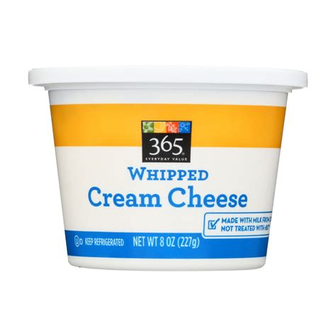 365 Everyday Value Whipped Cream Cheese 8 Oz Container Lifestyles