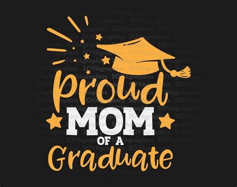 Proud Mom Of A Graduate Svg Mom Of Graduate Svg Graduation Etsy