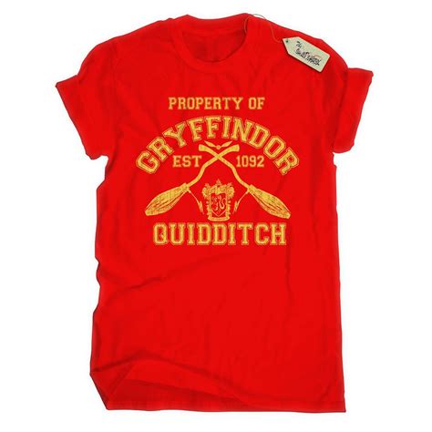 New Vintage Gryffindor Quidditch Team T Shirt Harry Potter University T