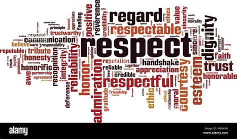 Respect Word Cloud Concept Vector Illustration Stock Vector Image