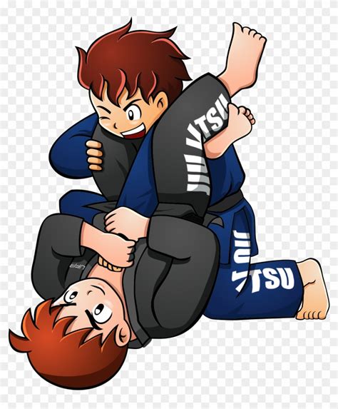 Cartoon Image Of Kids Jiu Jitsu Triangle Choke Jiu Jitsu Kids Logo