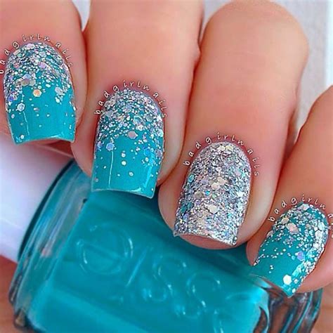 Teal Nails Designs Youll Fall In Love With Nail Designs Glitter