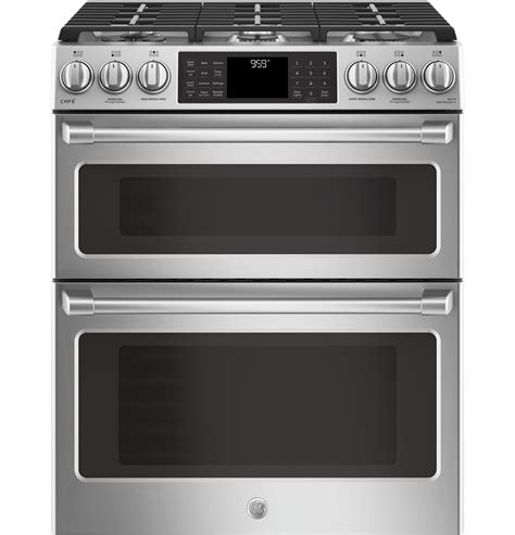 Ge Cafe Series Cgs995selss 30 Slide In Gas Double Oven With Convection