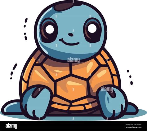 Cute Cartoon Turtle Vector Illustration Of A Cute Turtle Character