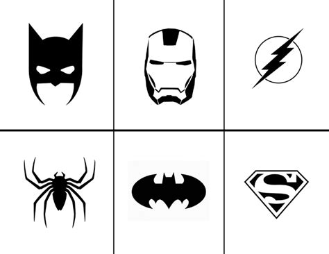 Marvel Superhero Logos Black And White Dream To Meet