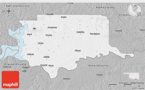 Gray 3d Map Of Bryan County