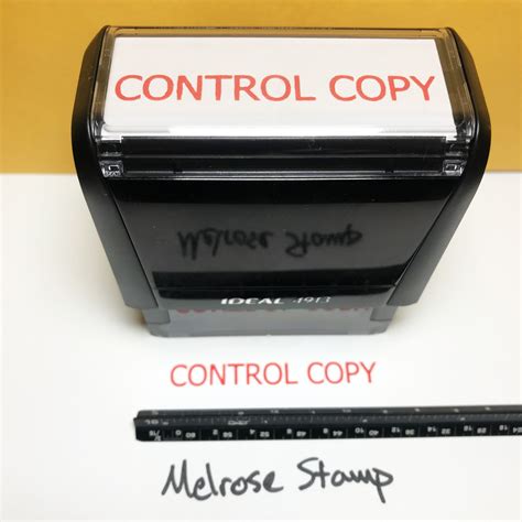 Control Copy Rubber Stamp For Office Use Self Inking Melrose Stamp