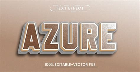 Premium Vector Azure Editable 3d Text Effect With Smart Object