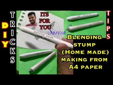 Blending stumps are an invaluable tool for most artists. How to make BLENDING STUMP in used papers|TAMIL|DIY|5mins Craft |Trick| 26.07.20 | 49 | Its for ...