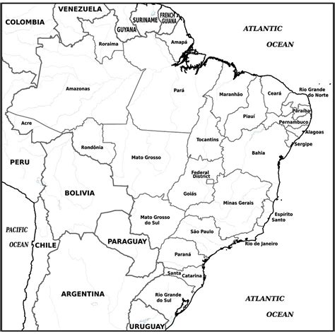 Desenhos De Mapa Do Brasil Para Colorir E Imprimir Colorironline Com