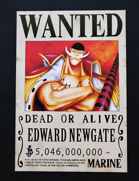 Edward Newgate One Piece Bounty Poster 285 X 20cm In Telford