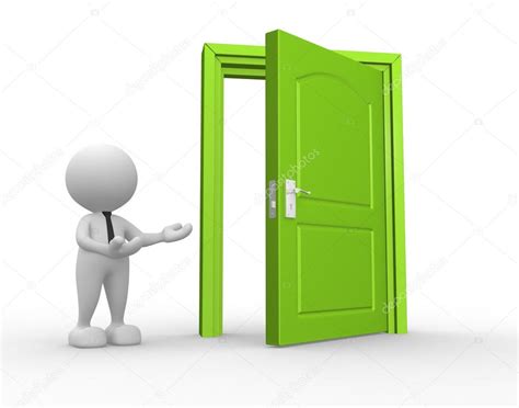Person And Open Door Stock Photo By ©orlaimagen 60637931