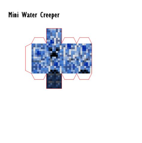 Papercraft Mini Water Creeper Minecraft Crafts Minecraft Printables