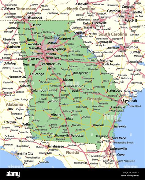 Map Of Georgia And Surrounding States Map Of England Shires Images