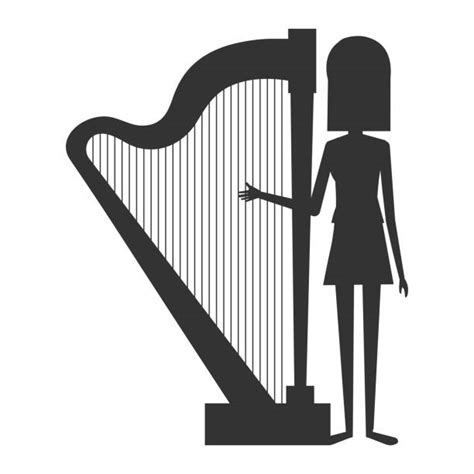 Woman Playing Harp Illustrations Royalty Free Vector Graphics And Clip