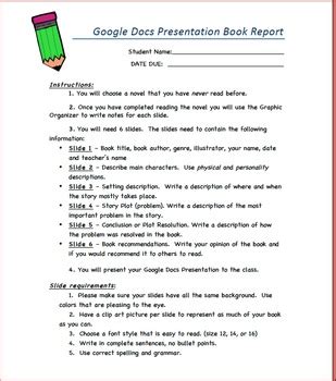 How do google docs help writers. Book Report with Google Docs Presentation by Ferrante's ...