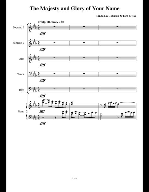 The Majesty And Glory Of Your Name Satb Sheet Music For Piano Download