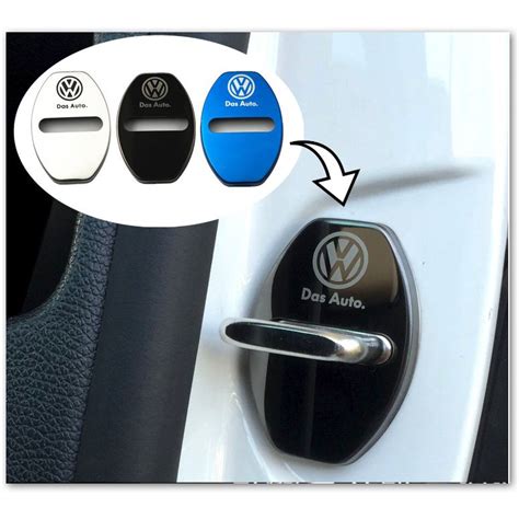 福斯 金屬門扣蓋 車門門扣飾蓋 卡止 門鎖扣保護蓋VW Golf Polo Tiguan Vento GTI LUPO 蝦皮購物