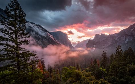 4k Wallpaper Yosemite National Park Yosemite Valley Misty Morning