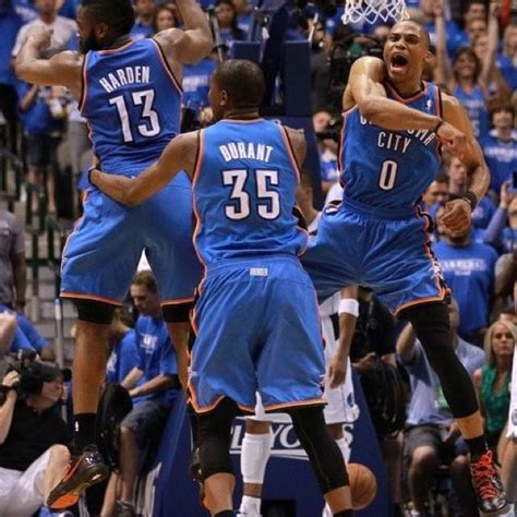 Russell westbrook james harden kevin durant. OKC Thunder...go Westbrook! | Thunder players, Okc thunder ...