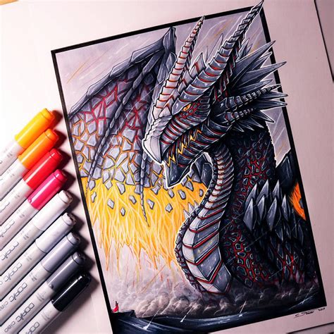 Lava Dragon Drawing By Lethalchris On