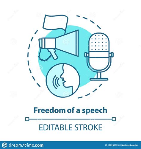 Elections Concept Icon Propaganda Freedom Of Speech Idea Thin Line