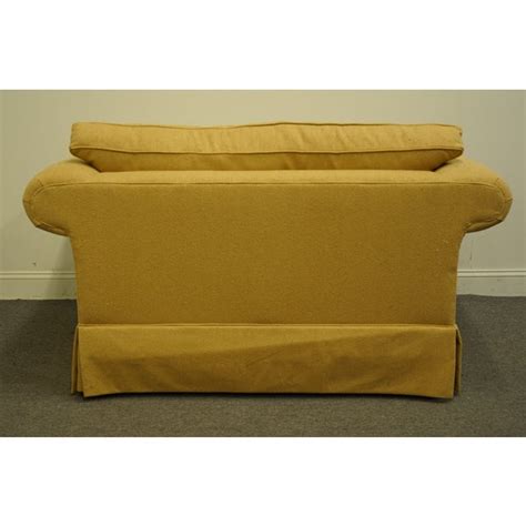 Late 20th Century Vintage Ethan Allen Contemporary Yellow Upholstered