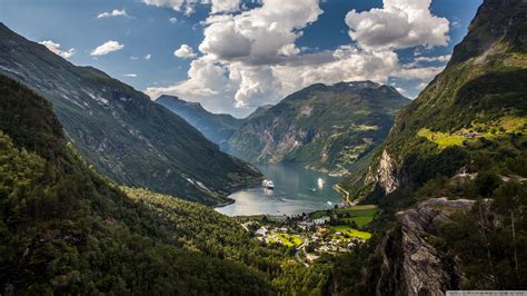 Geiranger Norway Ultra Hd Desktop Background Wallpaper