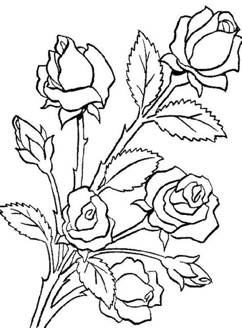 They are one of the most fun motives to color as you can use as many colors as you want. Flower Bouquet Is Made Of Roses Coloring Page : Color Luna