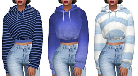 Kenzar Sims — Crop Hoodie Retexture Thank You Lumy Sims For Sims