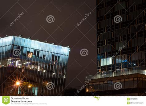 Nights Buildings On Long Exposure Stock Image Image Of Nights Snow