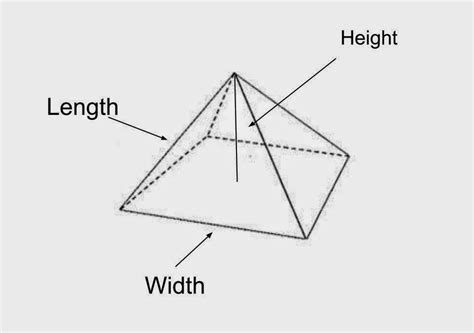 The sides of a right triangle are a squared + b squared = c squared, here half the base is a, the height is b, and the side length is c. What Is The Volume Of The Pyramid In The Diagram - General ...
